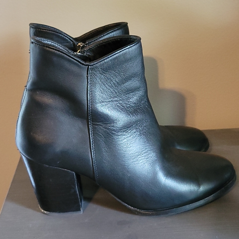 Thursday Boots Uptown Leather Ankle Zip Bootie